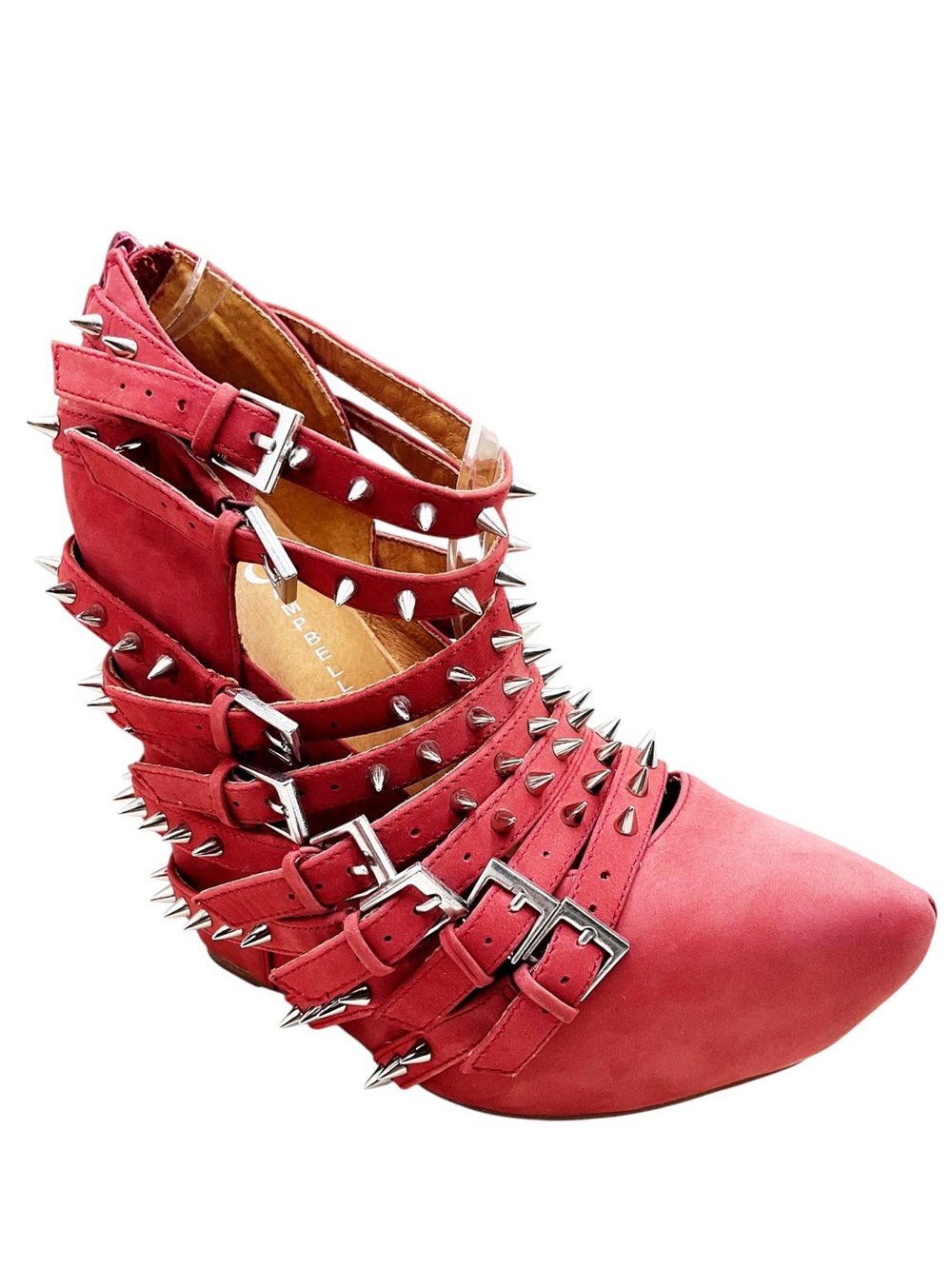 {Jeffrey Campbell Havana Last} ZIP-2 STUD Wedge Booties